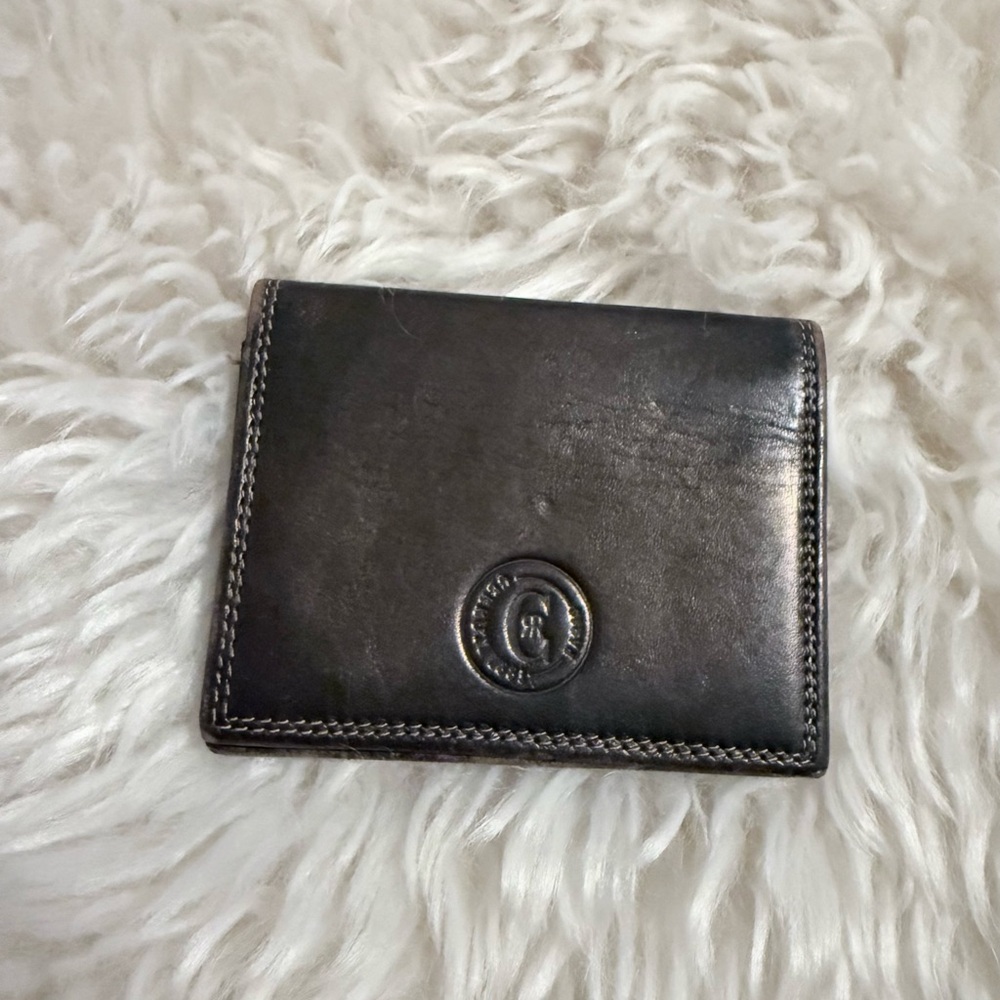 Elegant Black Leather Card Holder